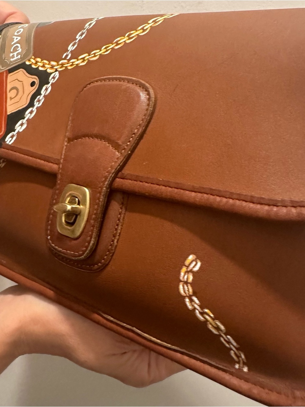Vintage coach British tan clutch - Picture 3 of 12